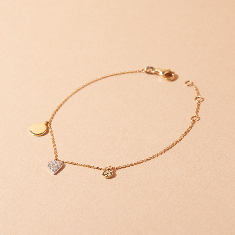 Pulsera Oro Amarillo 18kt Diamantes 5 Pts | Danielle Costantini-0
