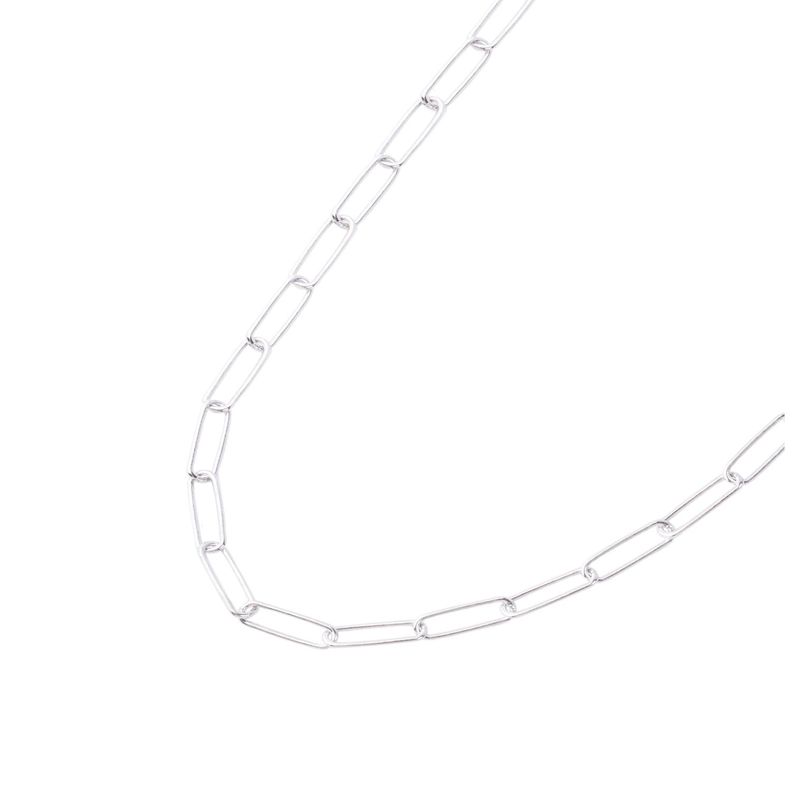 Cadena de Plata Esterlina 925 Eslabon Plano 38-2