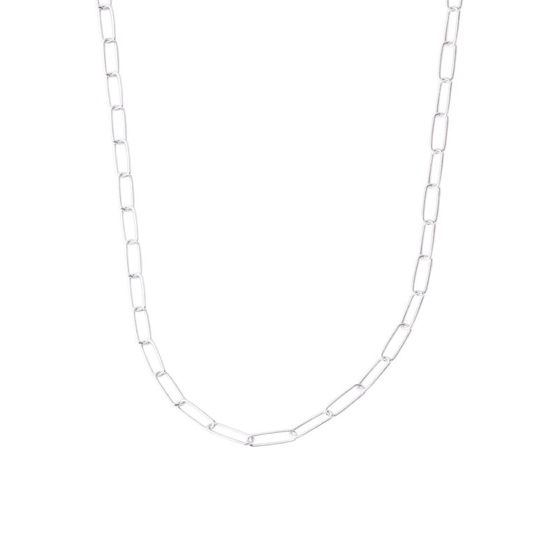 Cadena de Plata Esterlina 925 Eslabon Plano 38-0