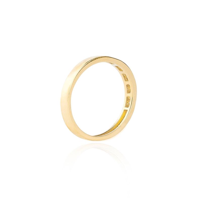 Anillo Oro Amarillo 18kt Diamantes 10 Pts Riel-1