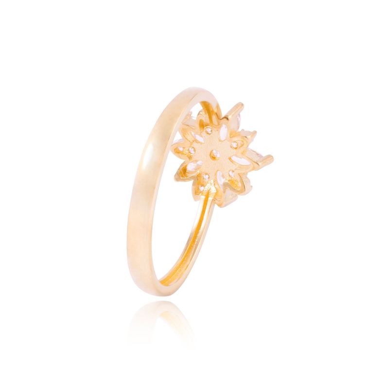 Anillo de Oro 18kt Rosetón Circón-2
