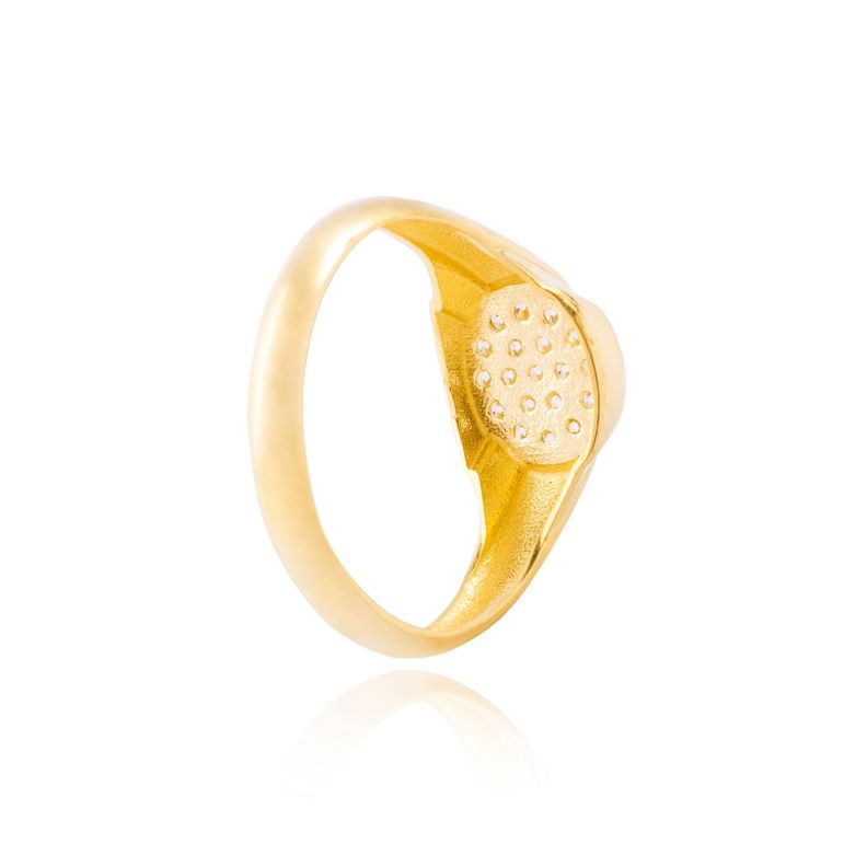 Anillo de Oro 18kt Sello Circon 1263-2
