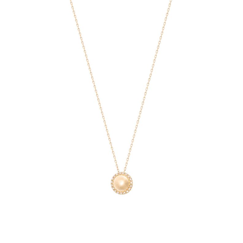 Collar de Oro 18kt con Diamante  Círculo-0