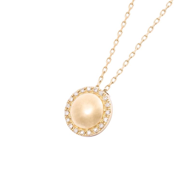 Collar de Oro 18kt con Diamante  Círculo-2