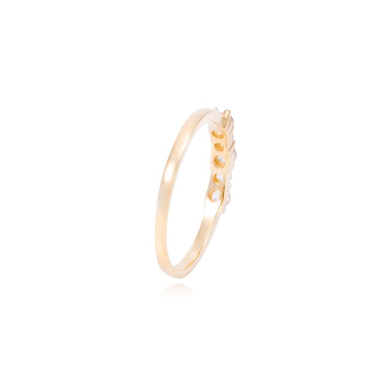 Anillo Compromiso de Oro de 18kt Cinco circonitas pequeño-2