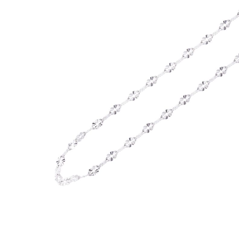 Collar de Plata Esterlina 925 Flor Cuatro Petalos-0