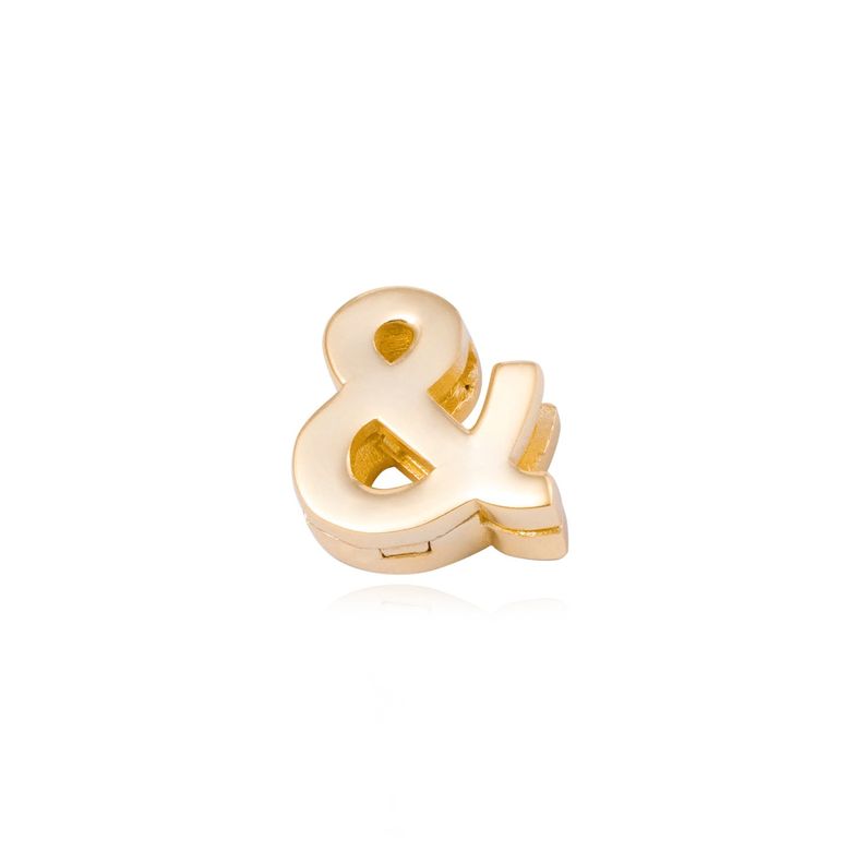 Dije de Plata broche Letra & Revestido en Oro 18kt-0