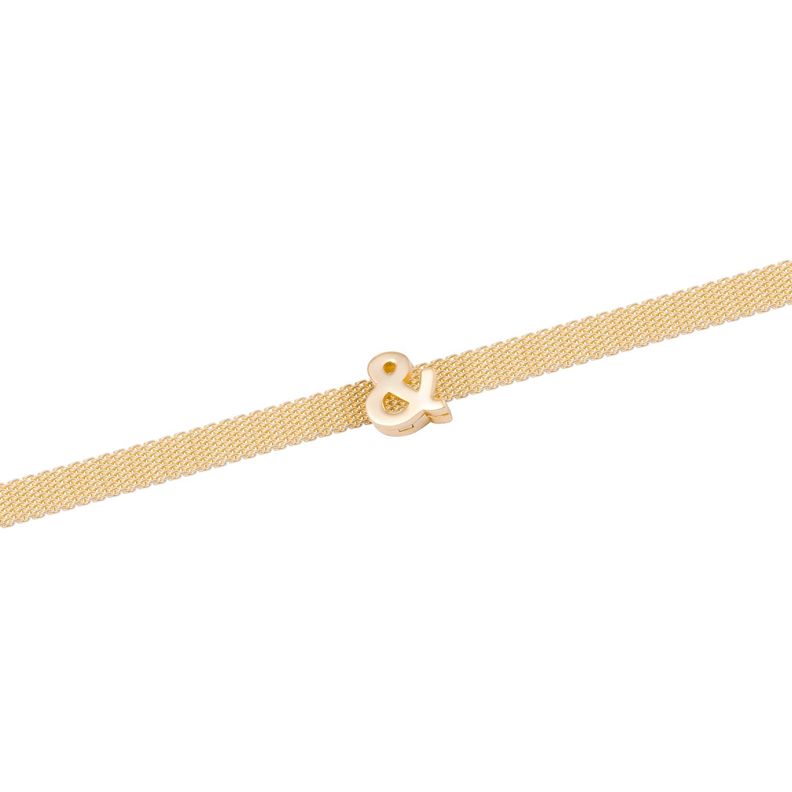 Dije de Plata broche Letra & Revestido en Oro 18kt-2