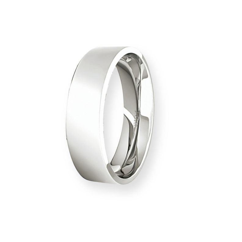 Argolla Matrimonio de Oro Blanco 18kt Tubo ErgoFit Sagres de 5,0mm-0