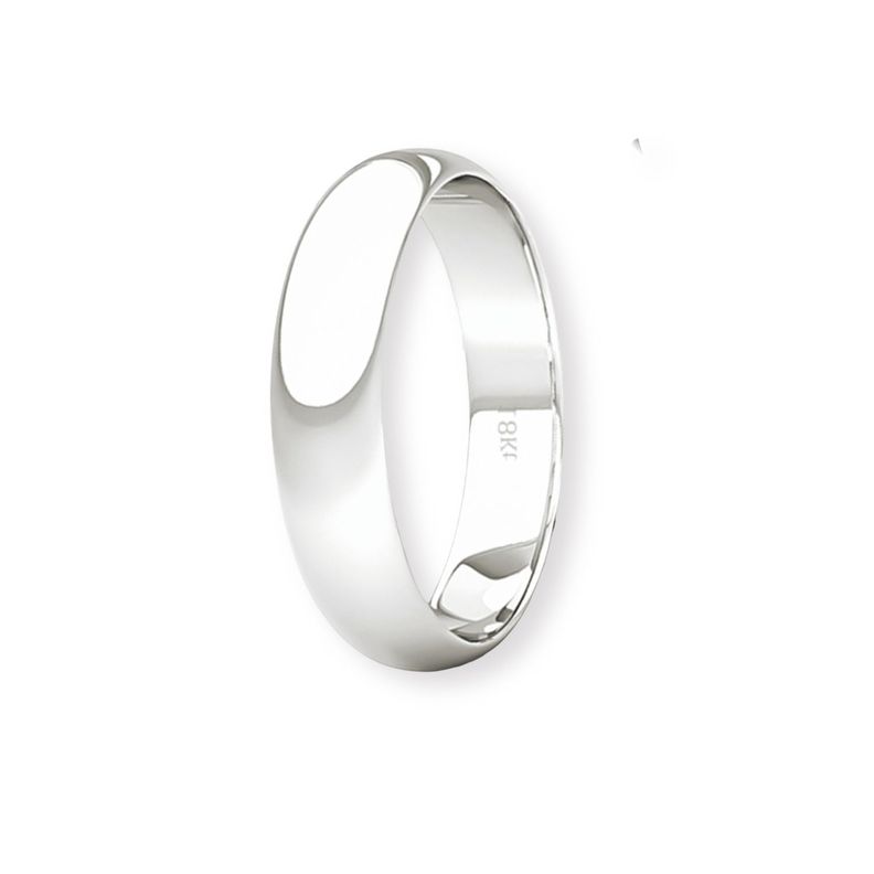 Argolla Matrimonio de Oro Blanco 18kt Inglés Venecia de 3,5mm-0