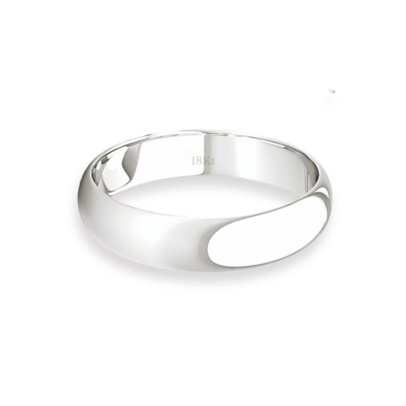 Argolla Matrimonio de Oro Blanco 18kt Inglés Venecia de 3,5mm-1