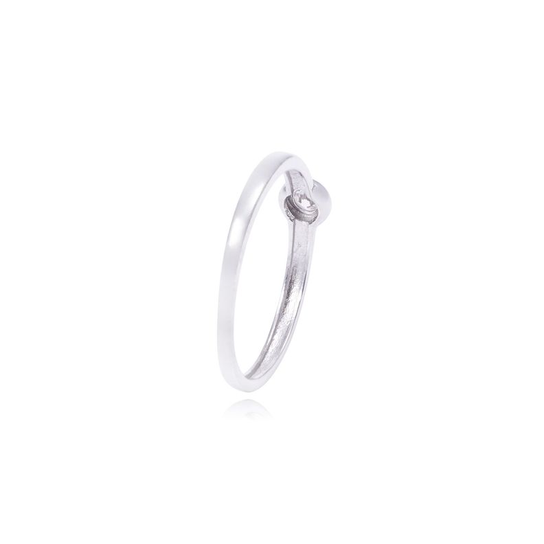 Anillo Compromiso de Oro de 18kt Solitario blanco-2