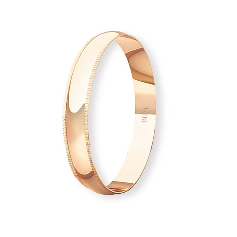 Argolla Matrimonio de Oro Miel 18kt Inglés Alejandrina de 3,0mm-0