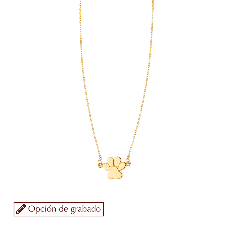 Collar de Oro 18kt Patita de Perro-0
