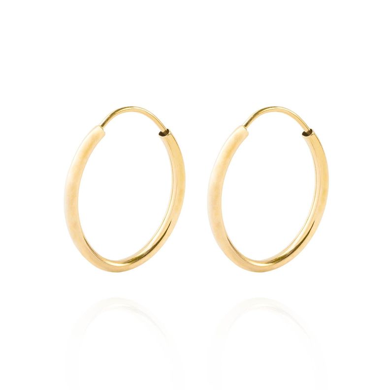 Aros de Oro 18kt Aros Argollas Ovalada-0
