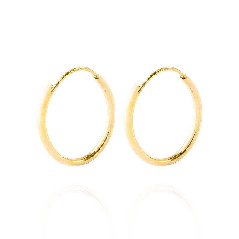 Aros de Oro 18kt Aros Argollas Ovalada-1