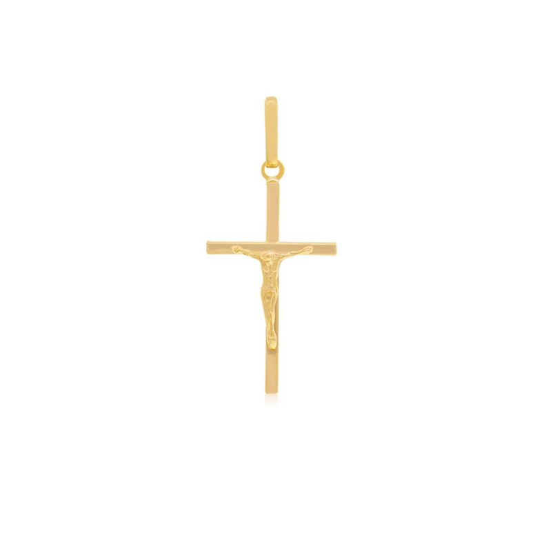 Colgante de Oro 18kt Cruz de Cristo-0
