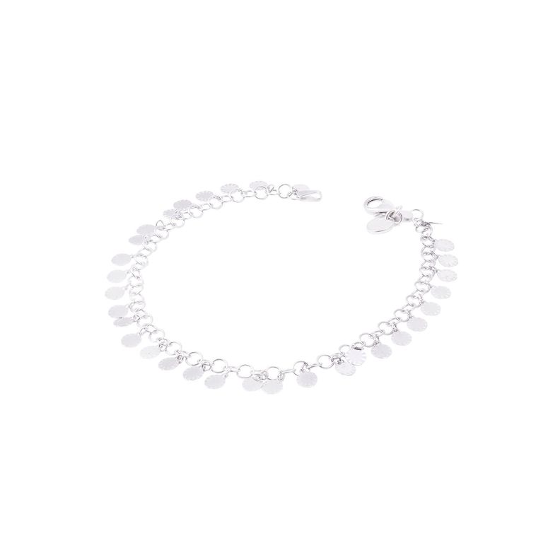 Pulsera de Plata Esterlina 925 Dijes de Círculos Colgantes-2