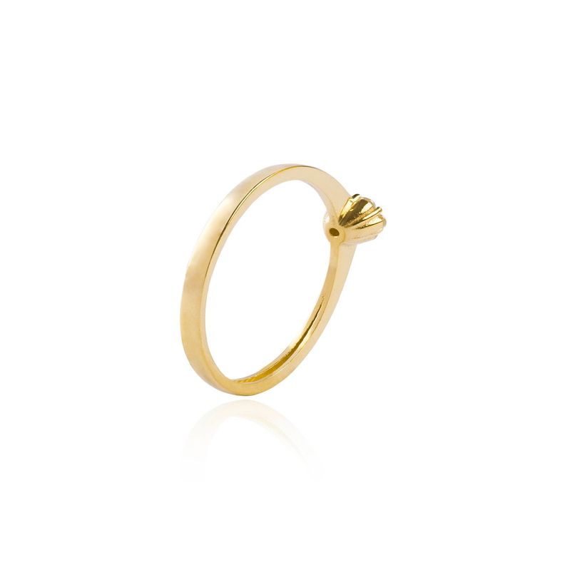 Anillo Compromiso de Oro 18Kt Roseta 7 Circonitas-1