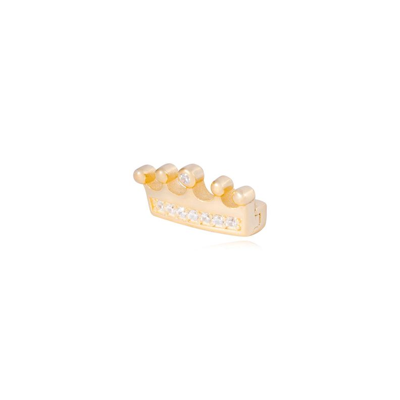Dije de Plata broche Coronita con Circonita Revestido en Oro 18kt-1
