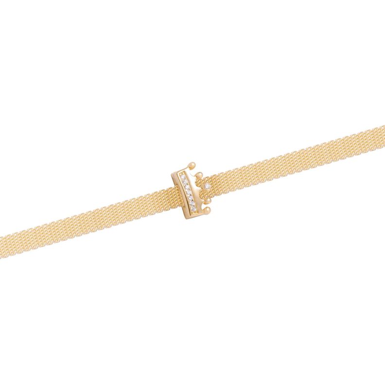 Dije de Plata broche Coronita con Circonita Revestido en Oro 18kt-2