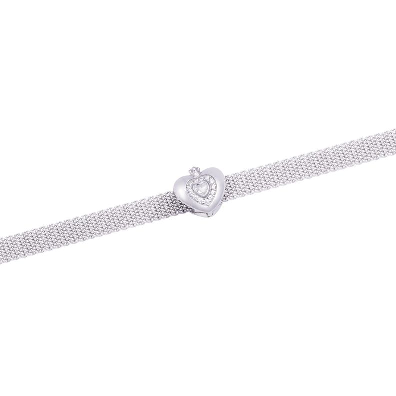 Dije de Plata broche Corazoncito con Circonita-2