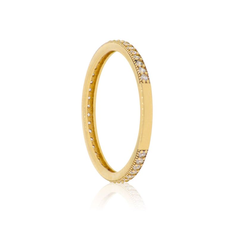 Anillo Compromiso de Oro 18Kt Cintillo Sin Fin-1