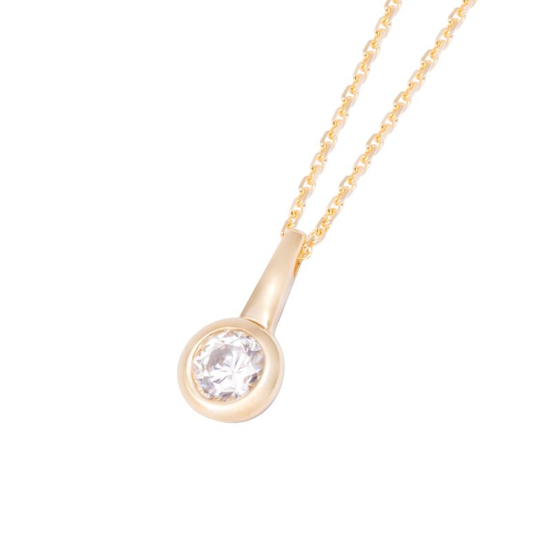 Collar de Oro de 18kt Circonita puntito de luz-0