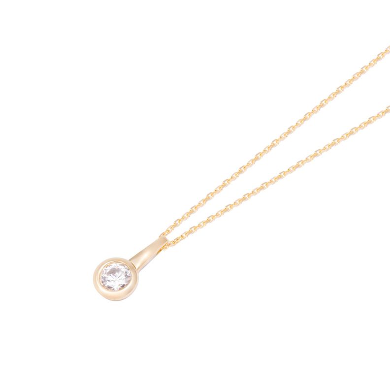 Collar de Oro de 18kt Circonita puntito de luz-1