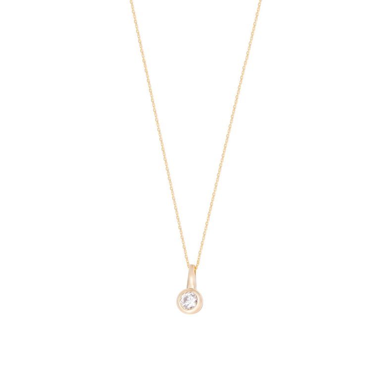 Collar de Oro de 18kt Circonita puntito de luz-2