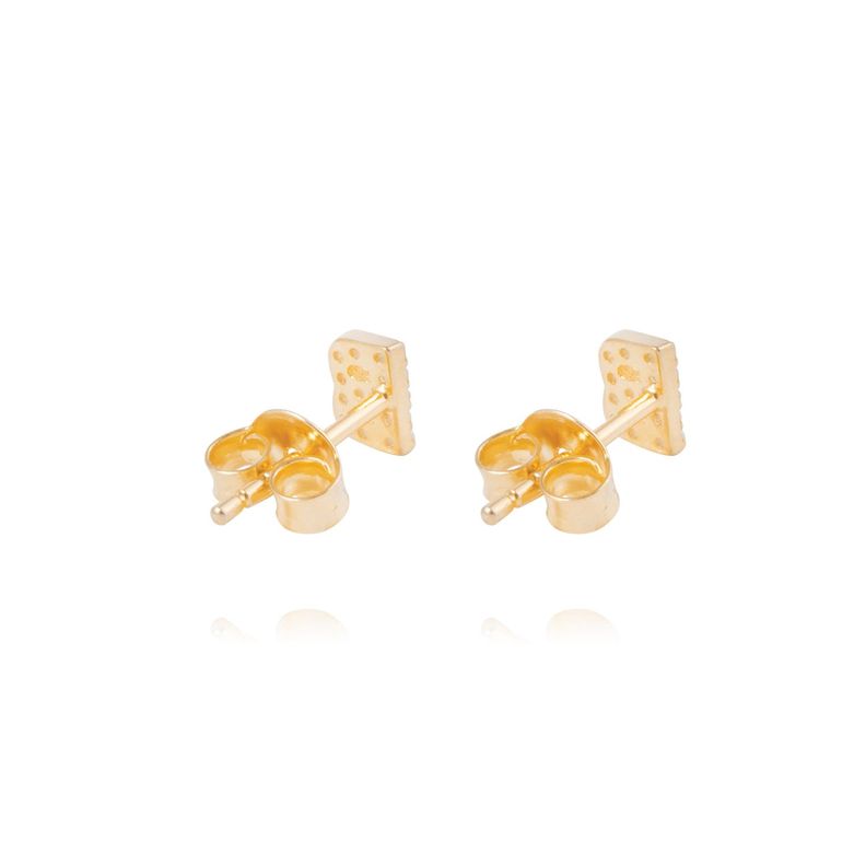 Aros de Plata Esterlina 925 Letra B Bañado en Oro 14kt-2