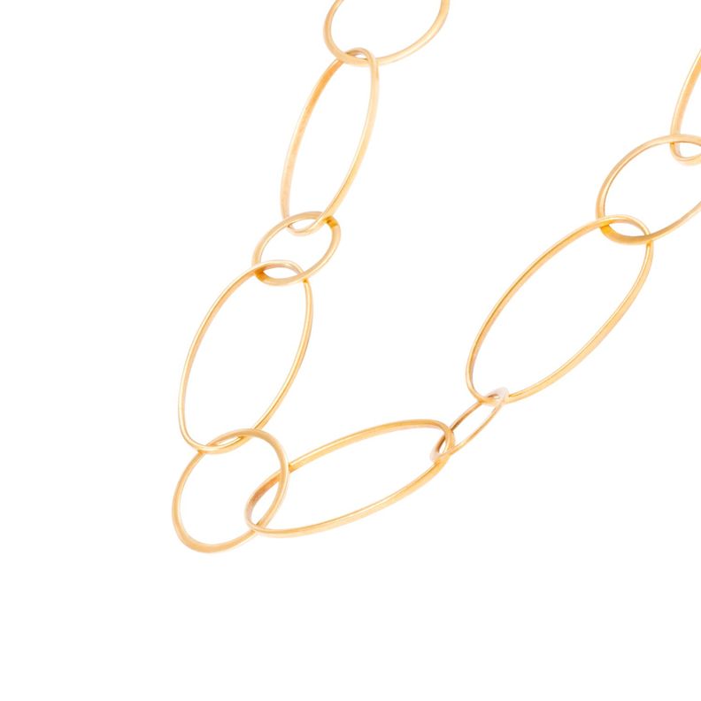Cadena Oro Amarillo 18kt Ovalos y Círculos Delgados-1