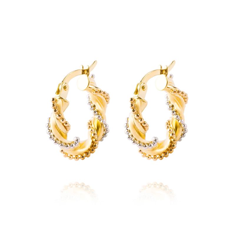 Aros de Oro 18kt Modelo Argolla Espiral-0