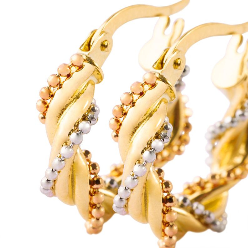 Aros de Oro 18kt Modelo Argolla Espiral-1