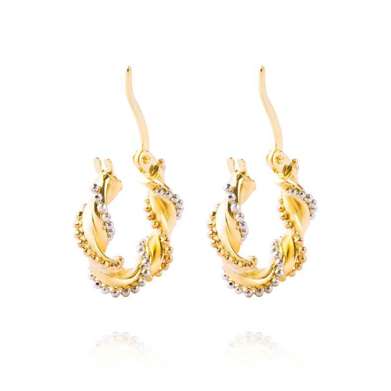 Aros de Oro 18kt Modelo Argolla Espiral-2