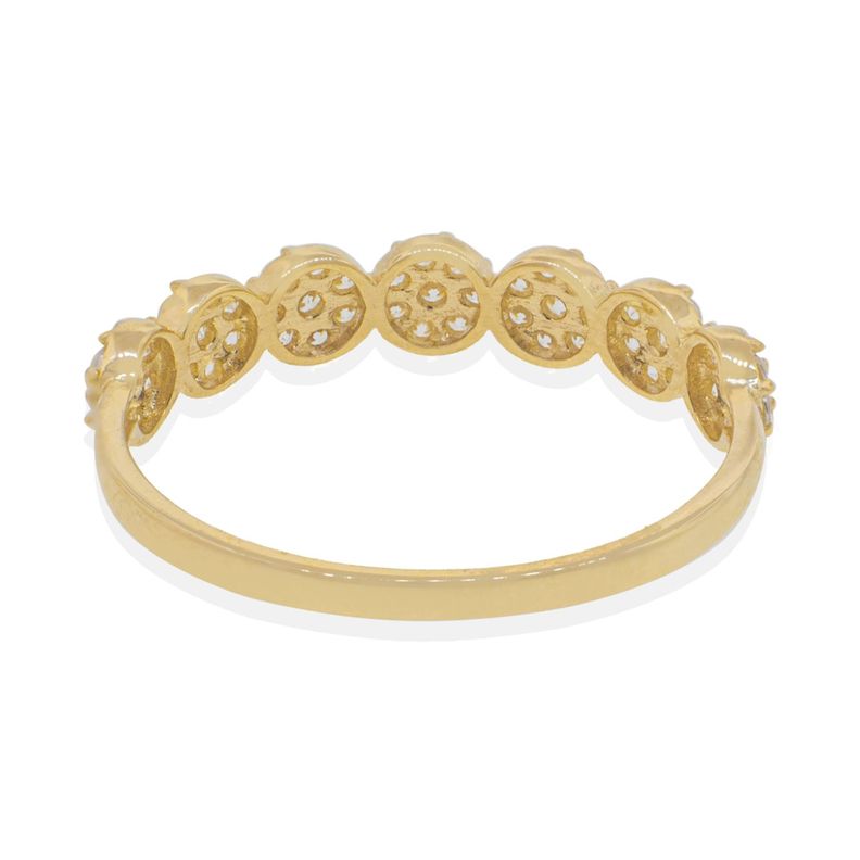 Anillo Compromiso de Oro 18Kt Flores Circones-1