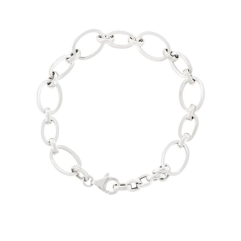 Pulsera de Plata Esterlina 925 Eslabon Ovalado-0