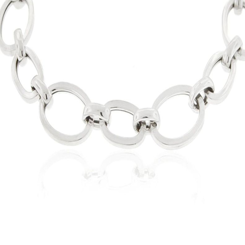 Pulsera de Plata Esterlina 925 Eslabon Ovalado-2