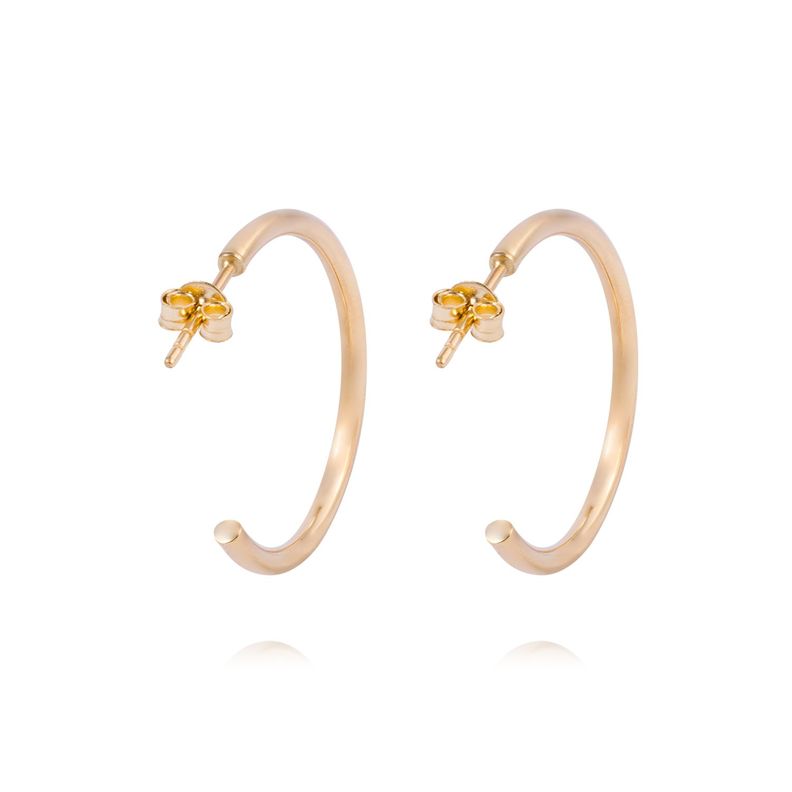 Aros de Oro 18kt Media Argolla 25MM-2