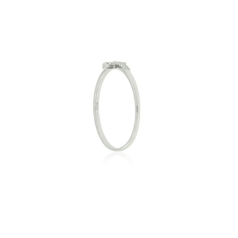 Anillo de Plata Esterlina 925 Cruz en Circon-1