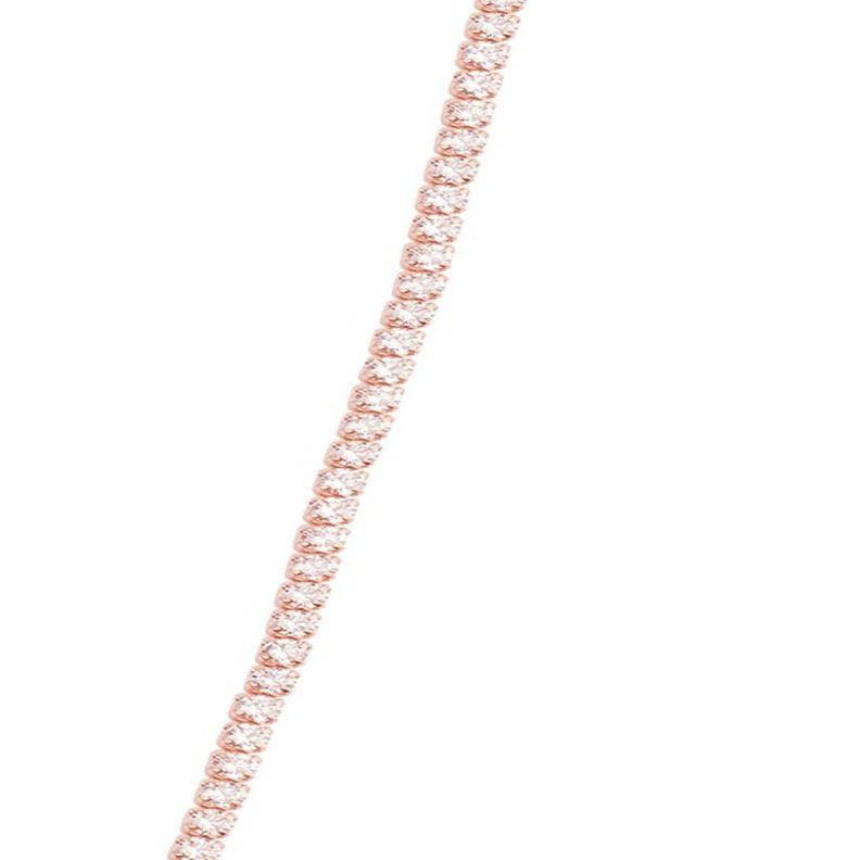 Collar de Plata Esterlina 925 Lienzo Rose Revestido en Oro 18kt-1