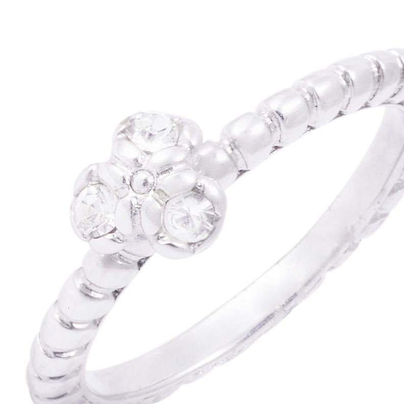 Anillo de Plata Esterlina 925 Circonitas Brillantes Central 2mm-1