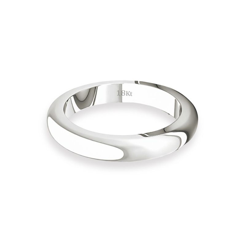 Argolla Matrimonio de Oro Blanco 18kt Inglés Padua 3,0mm-1