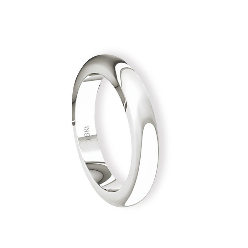 Argolla Matrimonio de Oro Blanco 18kt Inglés Padua 3,0mm-2