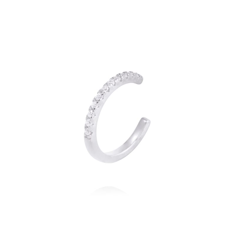 Piercing de Plata Esterlina 925 Earcuff circonitas delgado-0