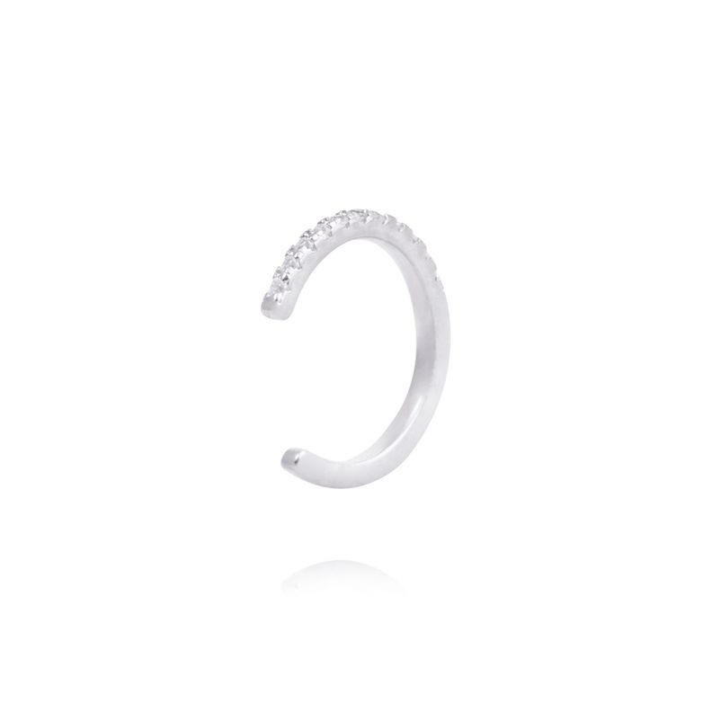 Piercing de Plata Esterlina 925 Earcuff circonitas delgado-2