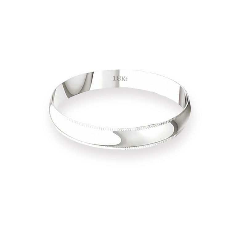 Argolla Matrimonio de Oro Blanco 18kt Inglés Alejandrina de 3,0mm-1
