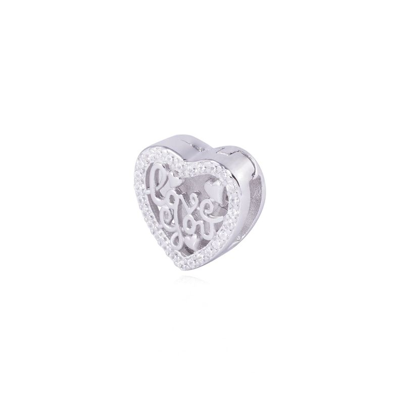 Dije de Plata broche Corazón Love con Circonita-1