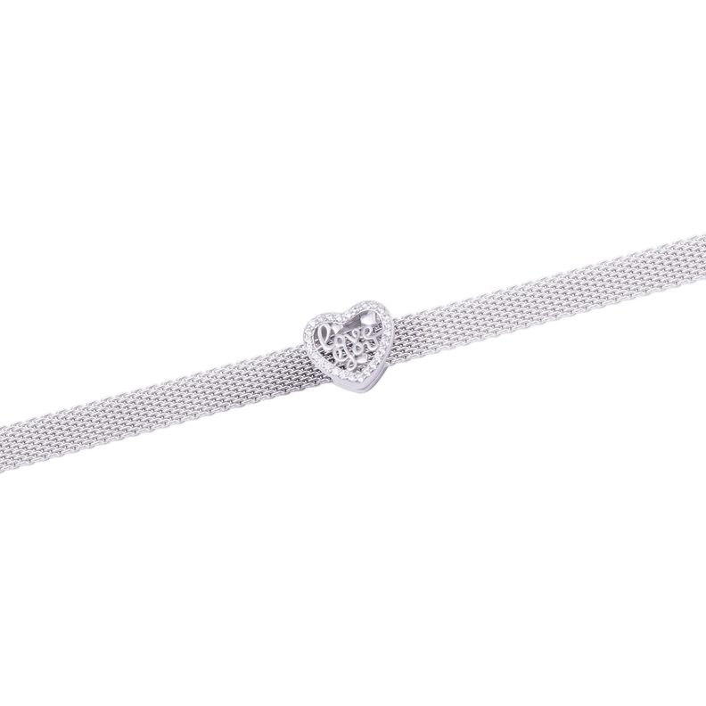 Dije de Plata broche Corazón Love con Circonita-2