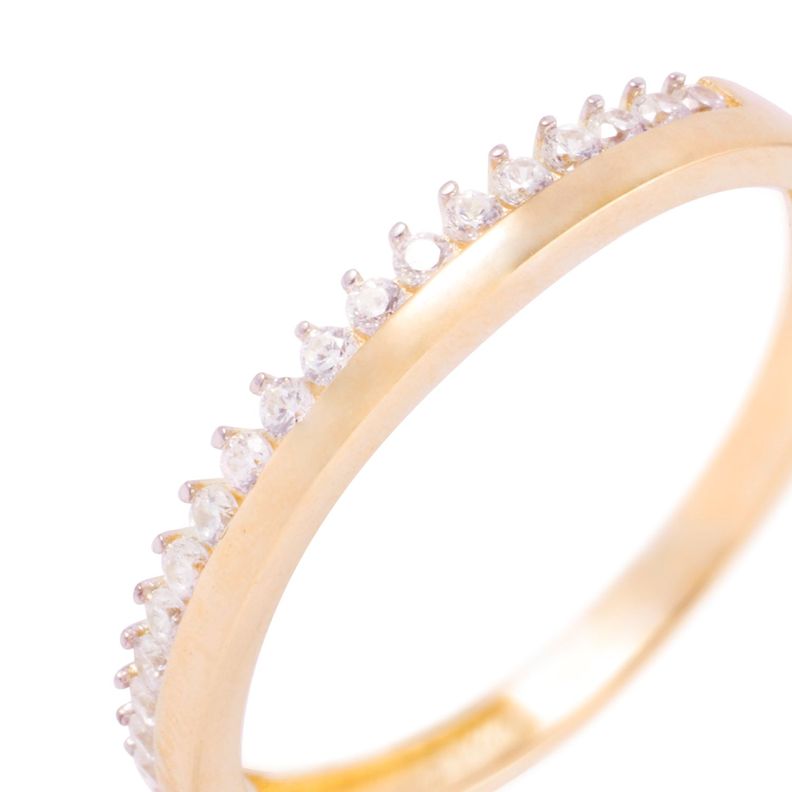 Anillo Compromiso de Oro 18Kt Tiara Circón-1